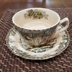 The Ice House Vintage Teacup & Saucer by JOHNSON BROS